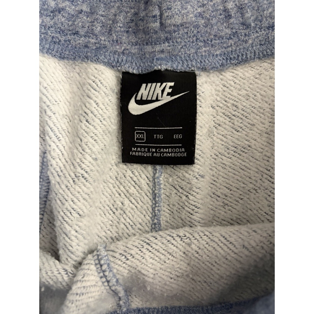 Nike Sportswear Heritage Fleece Shorts Men 2XL Blue Heather Retro Swoosh - Picture 4 of 7